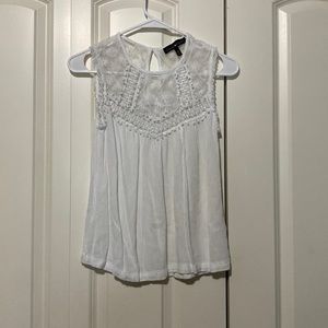 White lace white tank top
